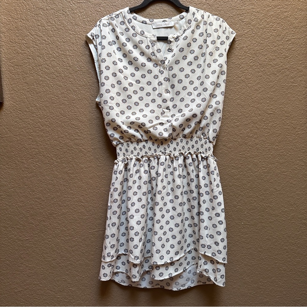 Bishop + Young White Sleeveless V-Neck Sundress